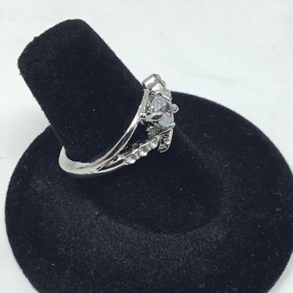 Silver Plated Fashion Wrap Setting Ring (H15) - Picture 5 of 6